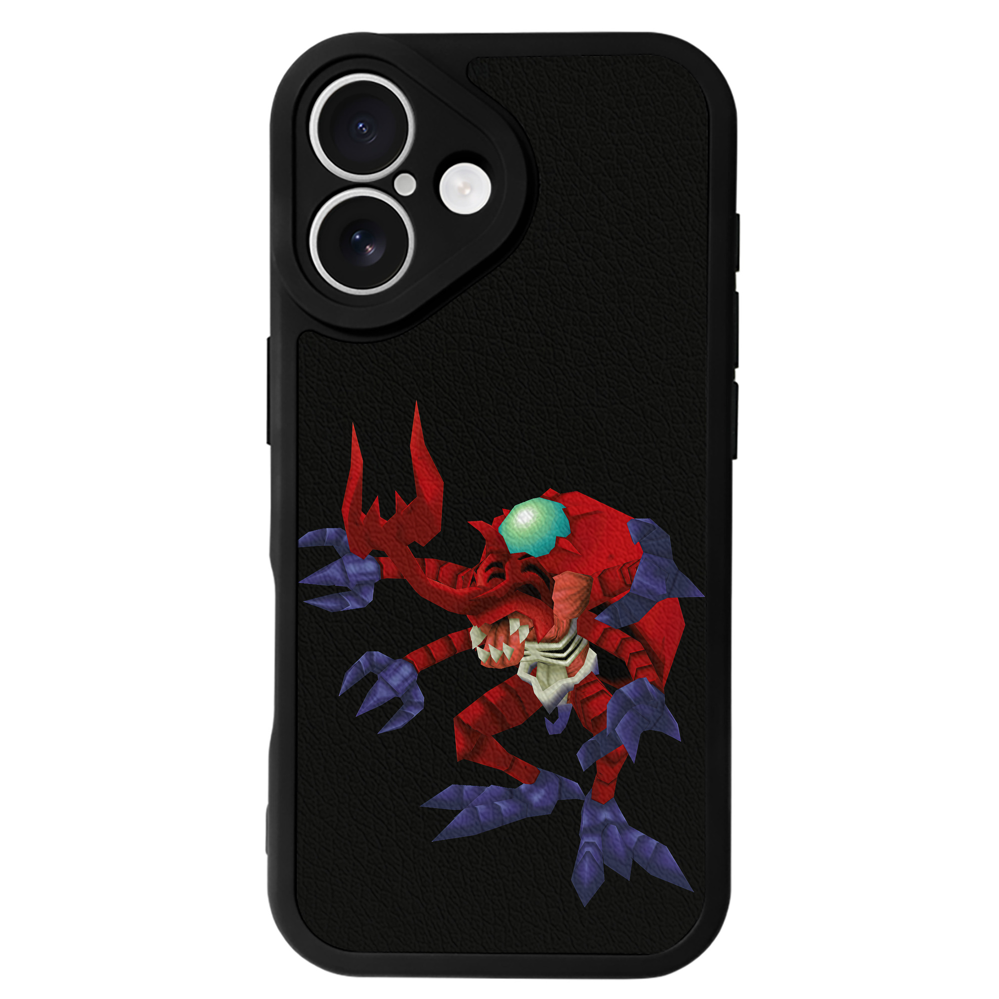 （画像用） Digimon デジタルモンスター/デジモン 【iPhone 16シリーズ対応】シリコンスマホケース（レザー調） 材質：シリコン